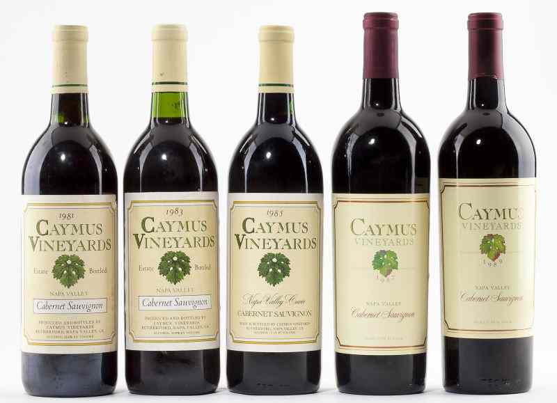 Appraisal: Caymus Vineyards total bottles odd-year vertical Vintage Napa Cab bn