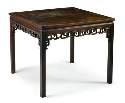 Appraisal: Chinese square-corner hongmu game table th century