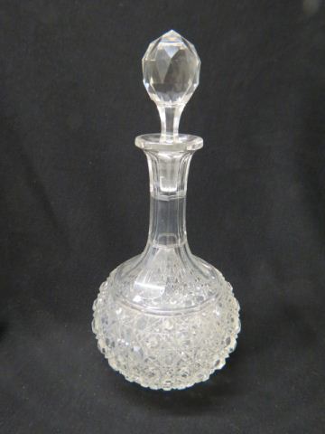 Appraisal: Cut Glass Decanter Harvard style design brilliant period