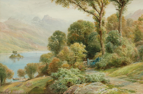 Appraisal: Ebenezer Wake Cook - Wordsworth Walk Rydal Water watercolour signed