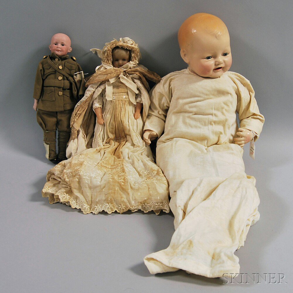 Appraisal: Three Dolls a Horsman Baby Dimples composition doll marked E