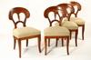 Appraisal: CHAIRS - Set of four th C Biedermeier chairs balloon