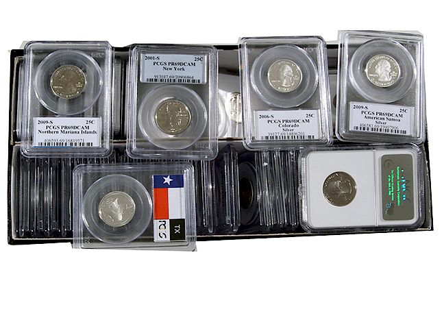 Appraisal: Slabbed Modern Qaurters PCGS NGC mostly state quarters mixed proofs