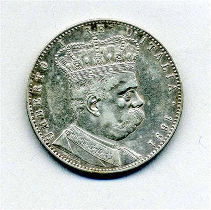 Appraisal: piece Eritrea lire tallero Some wear to hair mustache feathers