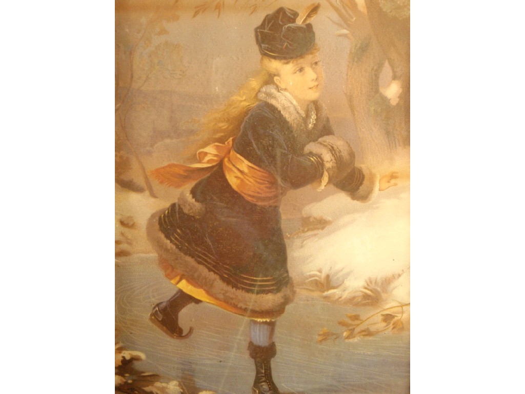 Appraisal: A pair of late thC French lithographs with costume figures