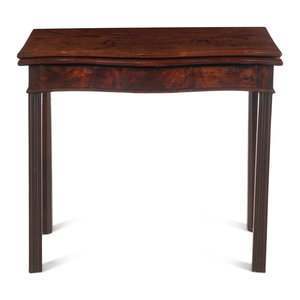 Appraisal: A George III Mahogany Flip-Top Table Late th Century Height