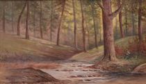 Appraisal: Henry Wadsworth Moore American - A Woodland Stream Watercolor on