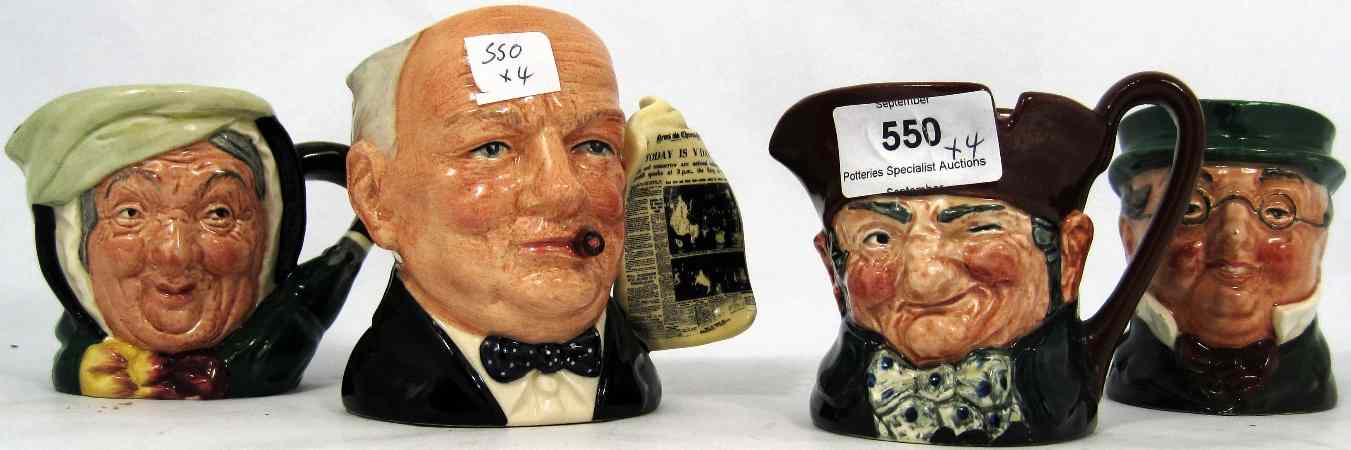 Appraisal: Royal Doulton Small Character Jugs Mr Pickwick D Old Charley