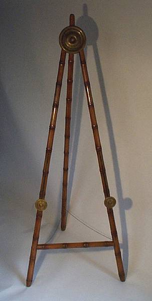 Appraisal: A 'Medallion' faux bamboo easel height ft in width in