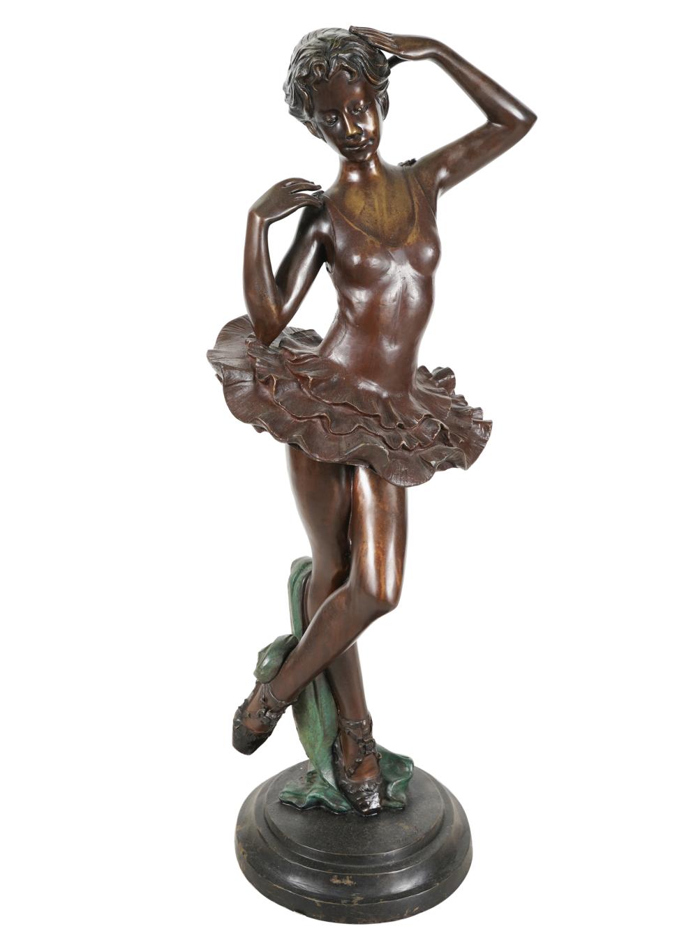 Appraisal: PATINATED BRONZE FIGURE OF A DANCERsigned A Fayral to top