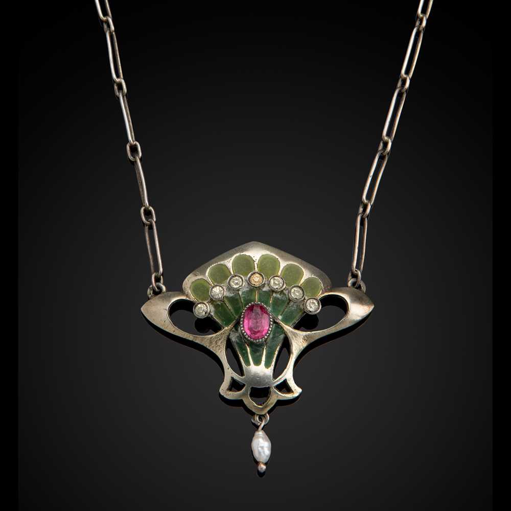 Appraisal: JULIUS DOLL PFORZHEIM ATTRIBUTED TO JUGENDSTIL PENDANT NECKLACE CIRCA silver