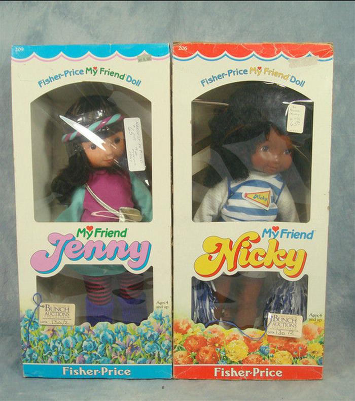 Appraisal: Fisher Price My Friend Nicky and Jenny inch tall dolls