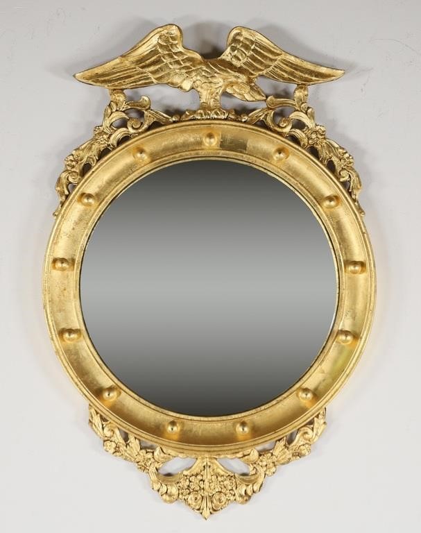 Appraisal: Federal style eagle gilded bullseye mirror th th Century x