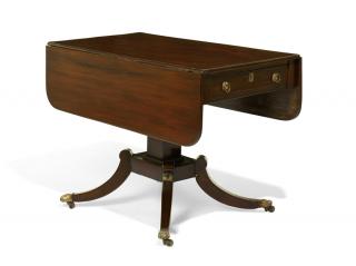 Appraisal: A REGENCY MAHOGANY PEDESTAL DROP-LEAF TABLE Early th century circa