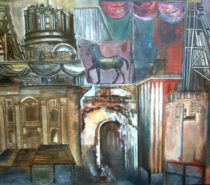 Appraisal: Glen Sujo b - Roma Cita Imaginarium oil on canvas