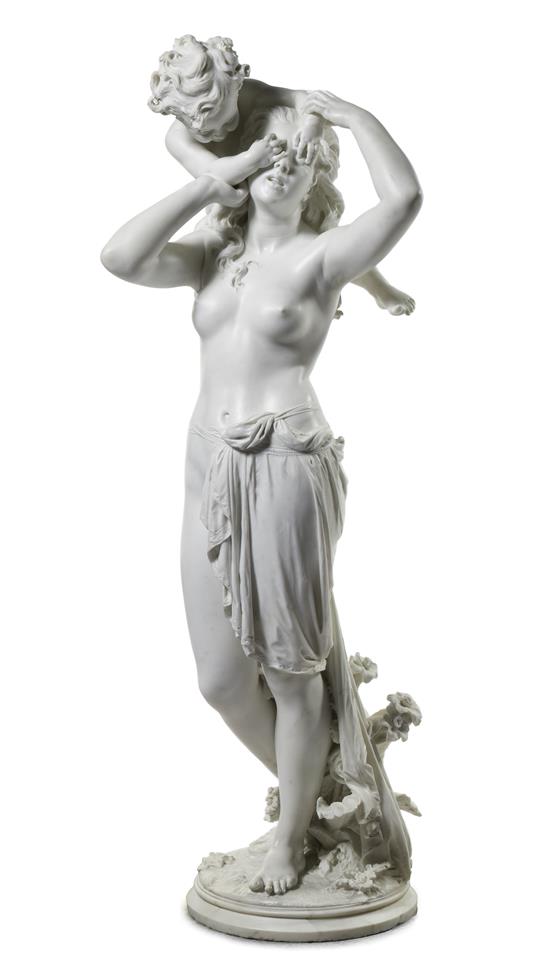 Appraisal: Sale Lot An Italian Marble Figural Group donato barcaglia Love