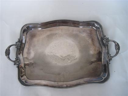 Appraisal: American silver p late serving tray early th century