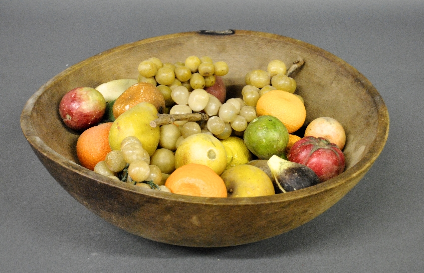 Appraisal: - Turned maple bowl approx dia and a group of