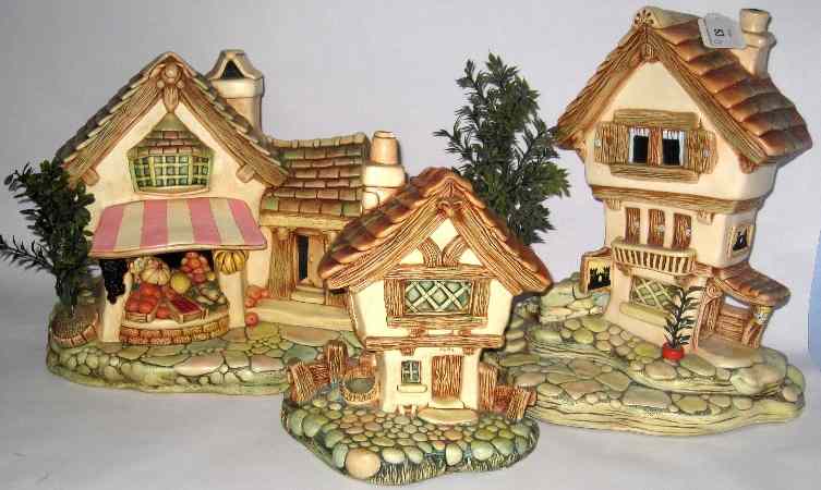 Appraisal: Pendelfin Large Models Fruit Shop Cobble Cottage and Another Cottage