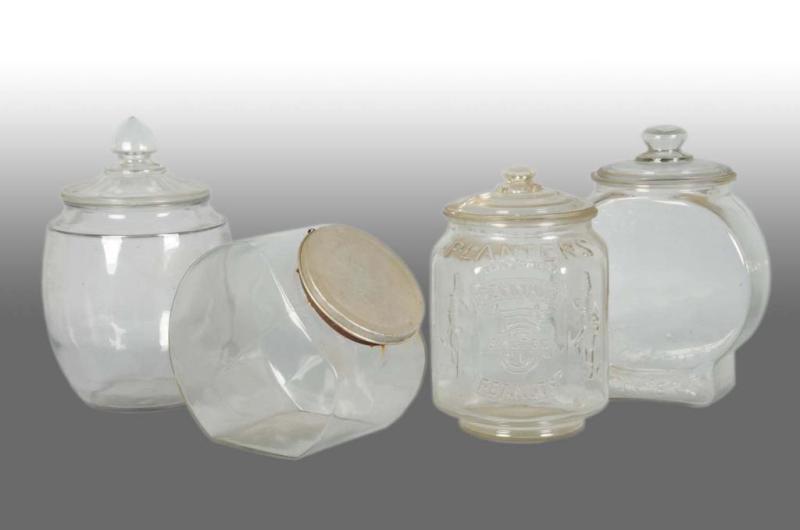 Appraisal: Lot of Glass Peanut Jars Description Includes one Planters Peanut