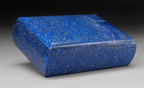 Appraisal: Lapis Lazuli Card Box Retailed By Asprey London Fabricated in