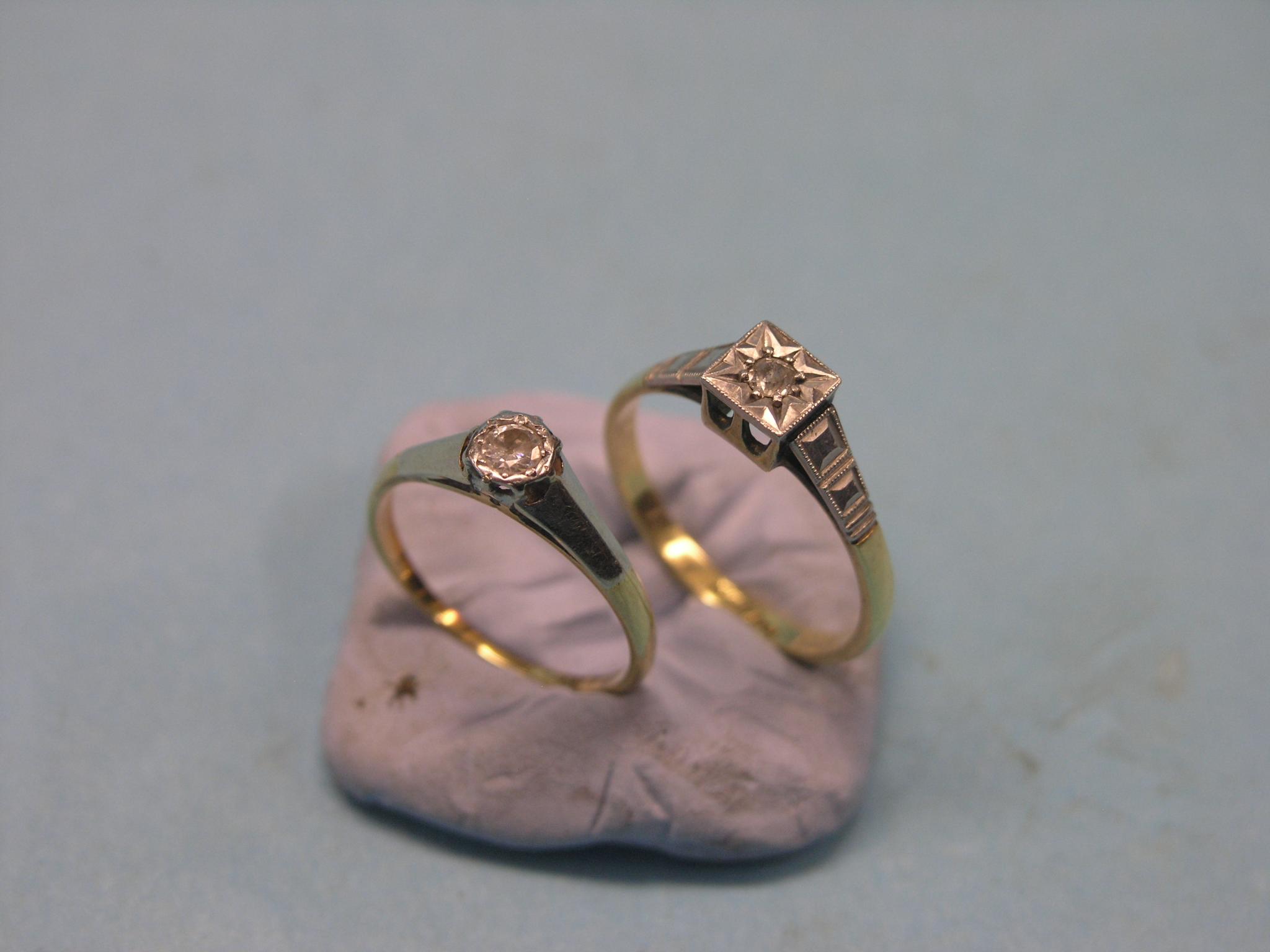 Appraisal: An ct gold and platinum ring set small diamond and