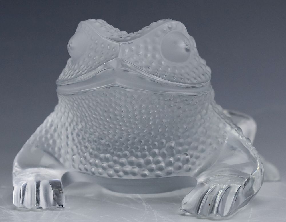 Appraisal: FINE Lalique French Crystal Frog Gregoire Figurine Guaranteed Authentic Lalique