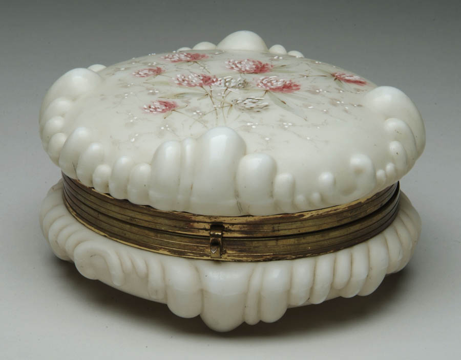 Appraisal: WAVE CREST JEWELRY BOX Blown out jewelry box with baroque