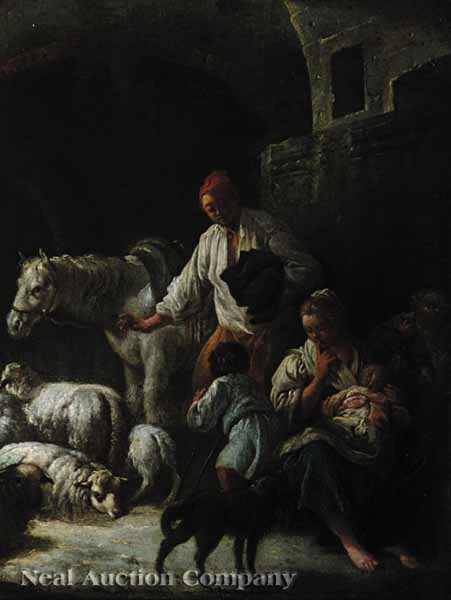 Appraisal: Attributed to Francesco Londonio Italian - Shepherd with His Young