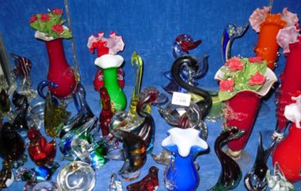 Appraisal: A large collection of Murano glass figures and other glassware