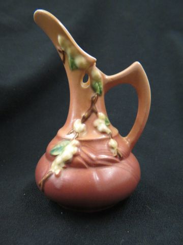 Appraisal: Roseville Pottery Snowberry Ewer orPitcher red excellent