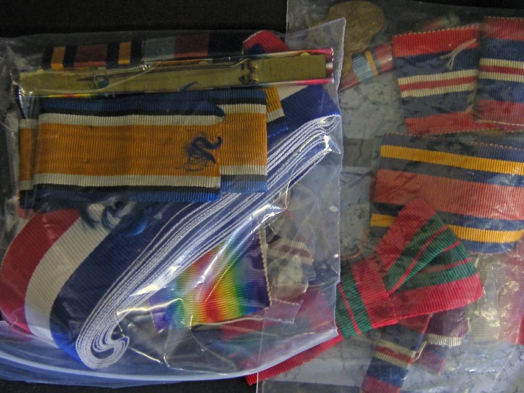 Appraisal: Selection of military ribbons and brooches