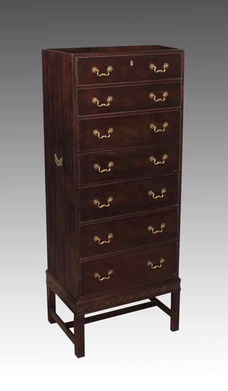 Appraisal: HENREDON CHINESE CHIPPENDALE STYLE DRAWER LINGERIE CHEST Mahogany '' h