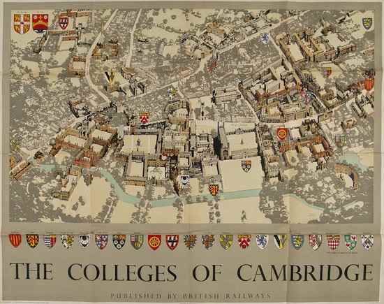 Appraisal: TAYLOR Fred RI THE COLLEGES OF CAMBRIDGE British Railways lithogarph