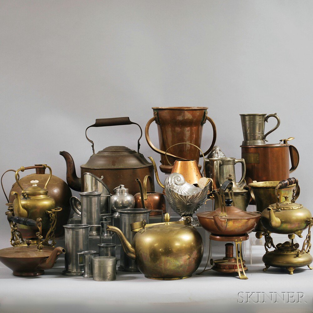 Appraisal: Group of Mostly Brass Copper and Pewter Items including a