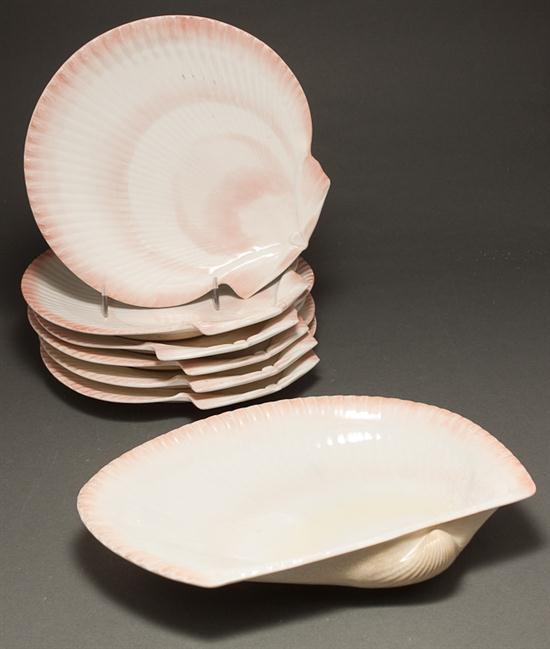 Appraisal: Set of six Wedgwood china shell-form plates together with a