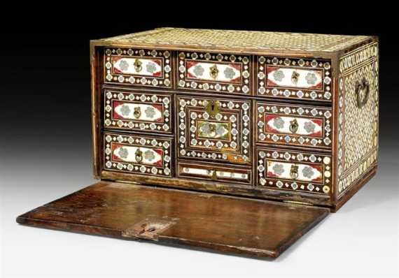 Appraisal: CABINET Renaissance style probably Indo-Portuguese th century Mahogany with rich