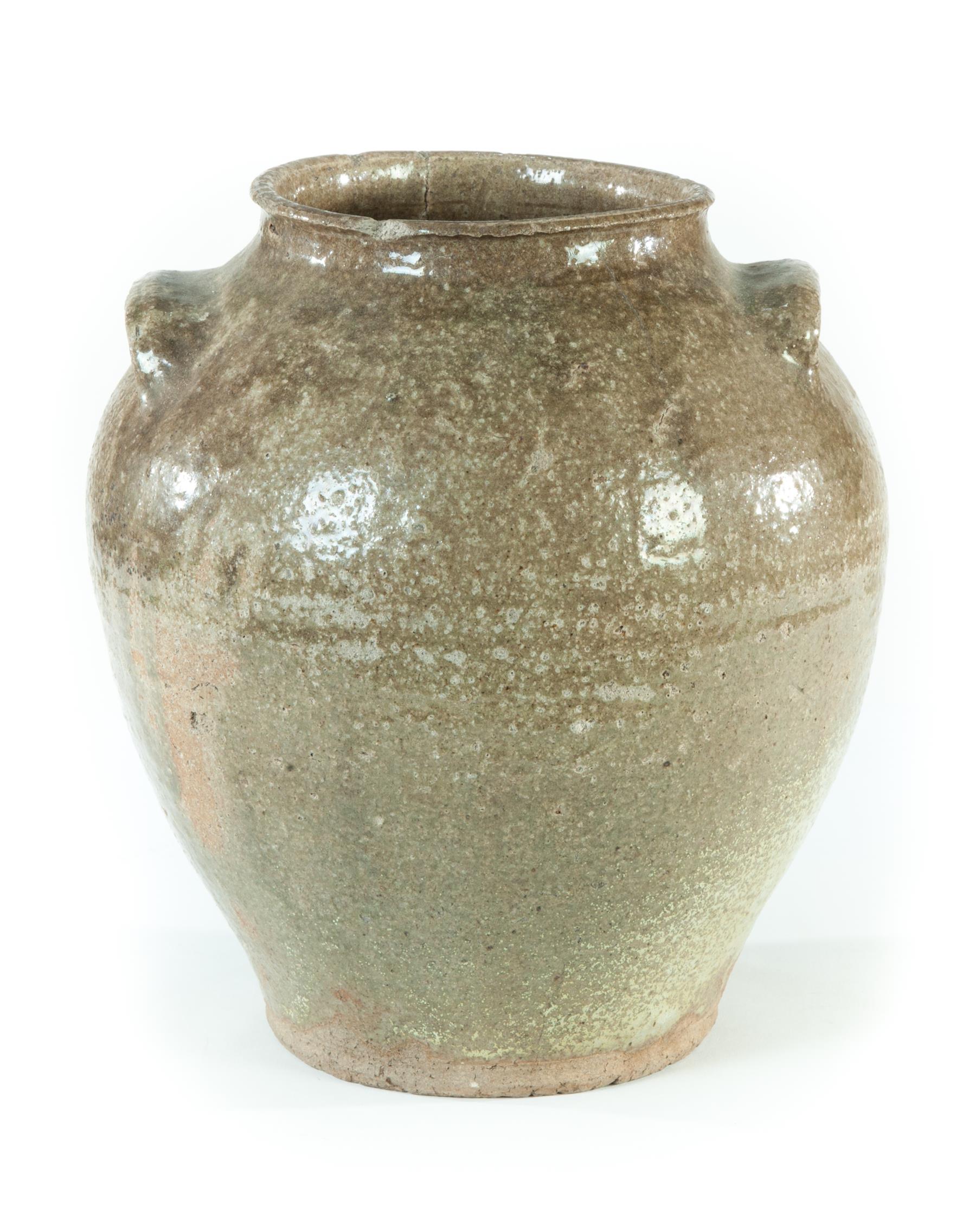 Appraisal: AMERICAN STONEWARE CROCK Mid th century Attributed to Dave Drake