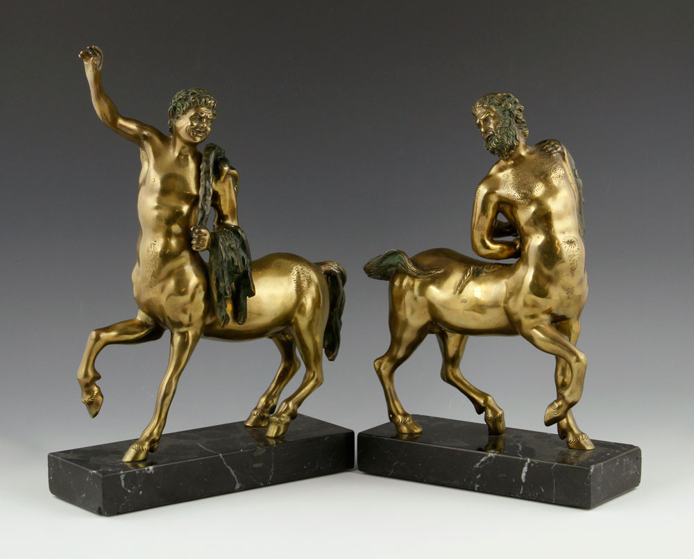 Appraisal: - Pr Bronze Centaur Bookends Pair of centaur bookends bronze