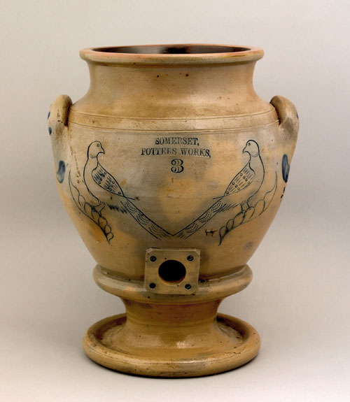 Appraisal: Massachusetts -gallon stoneware water cooler th c impressed Somerset Potters