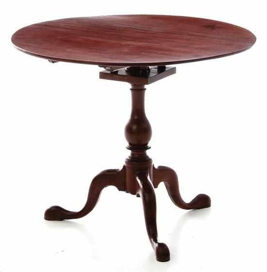 Appraisal: Chippendale mahogany tilt-top tea table Pennsylvania mid late th century