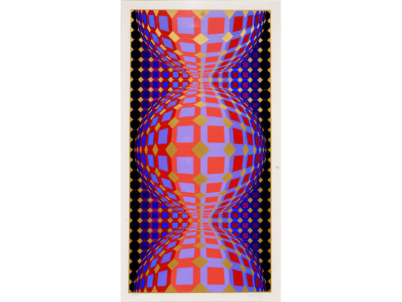 Appraisal: VICTOR VASARELY FRENCH HUNGARIAN - Color silkscreen F V signed