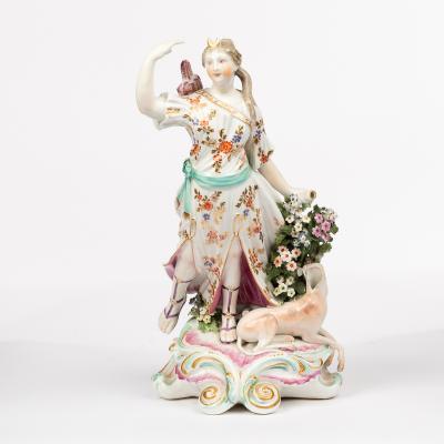 Appraisal: A large Derby figure of Diana circa reaching for an