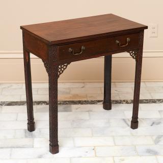 Appraisal: Chippendale fretted mahogany side table Chippendale fretted mahogany side table