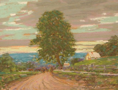 Appraisal: Pastel landscape x sight SLR E H Potthast II Artist