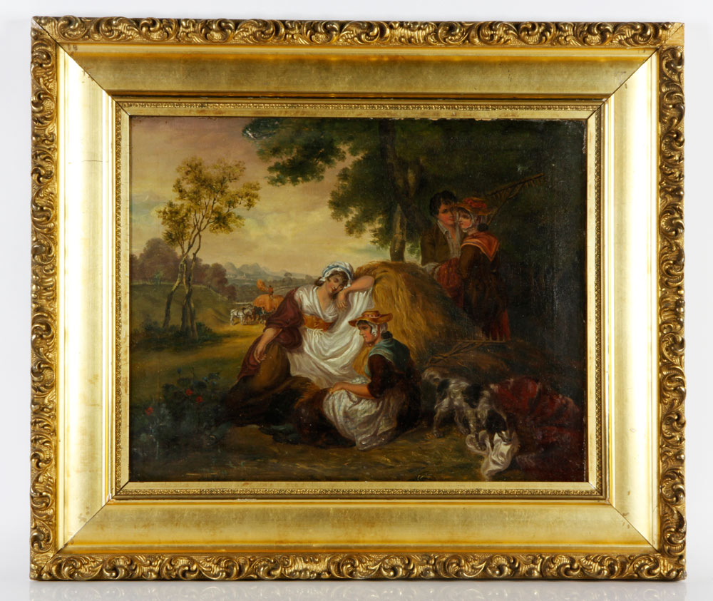 Appraisal: - th C French Farm Landscape O C th century