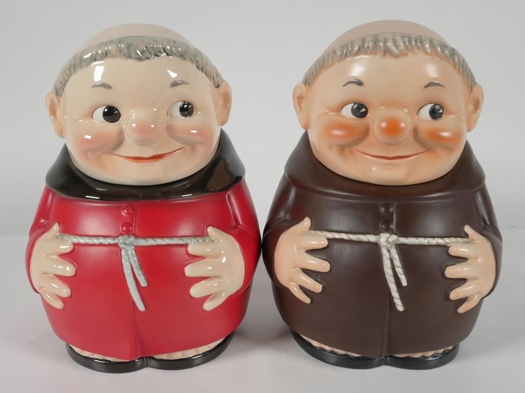 Appraisal: Two Mid Century Goebel cookie jars Friar Tuck and Cardinal