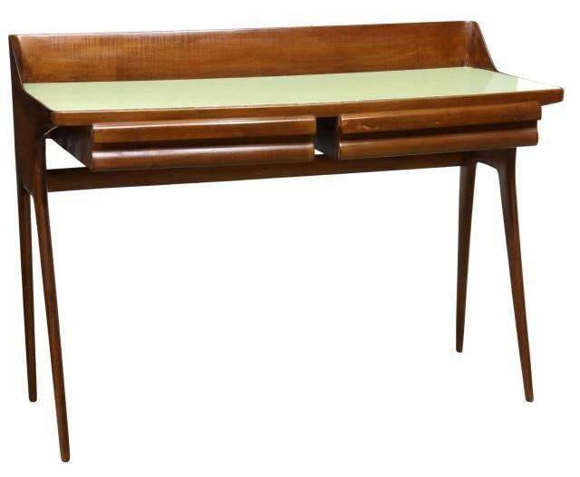 Appraisal: Italian mid-century modern writing desk c s raised back over