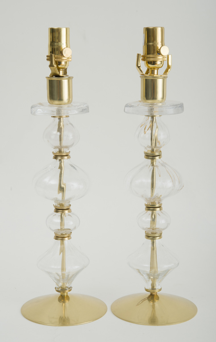 Appraisal: PAIR OF CANDLESTICKS ERIK H GLUND FOR BODA NOVA C