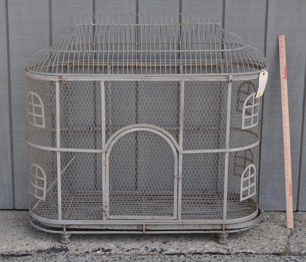 Appraisal: Continental Wire Birdcage high wide deep Paint wear loss to